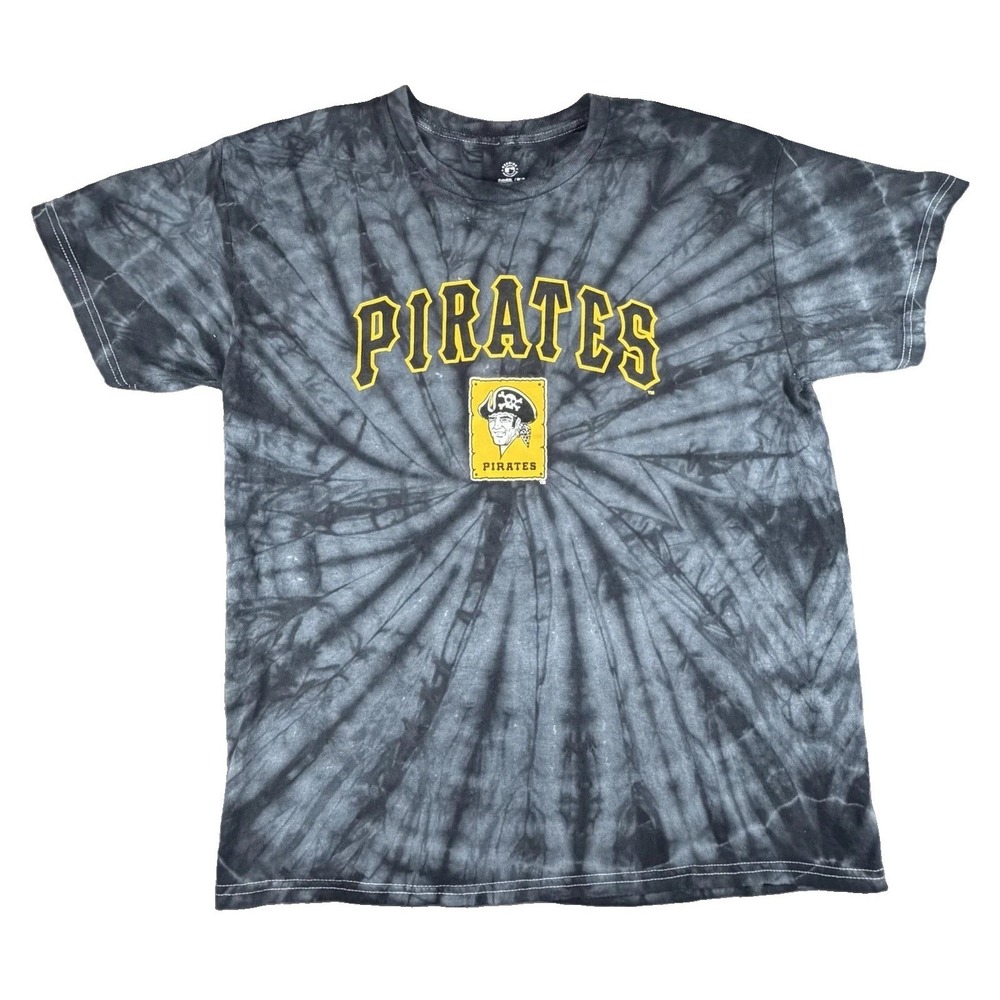 Pittsburgh Pirates Shirt Mens Large Gray MLB Baseball Stitches Tie Dye Tee